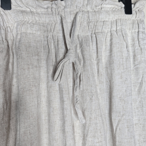 PETAL & PUP NWT Hawthorne Tie Waist Linen Blend Wide Leg Copped Pant - Picture 10 of 11